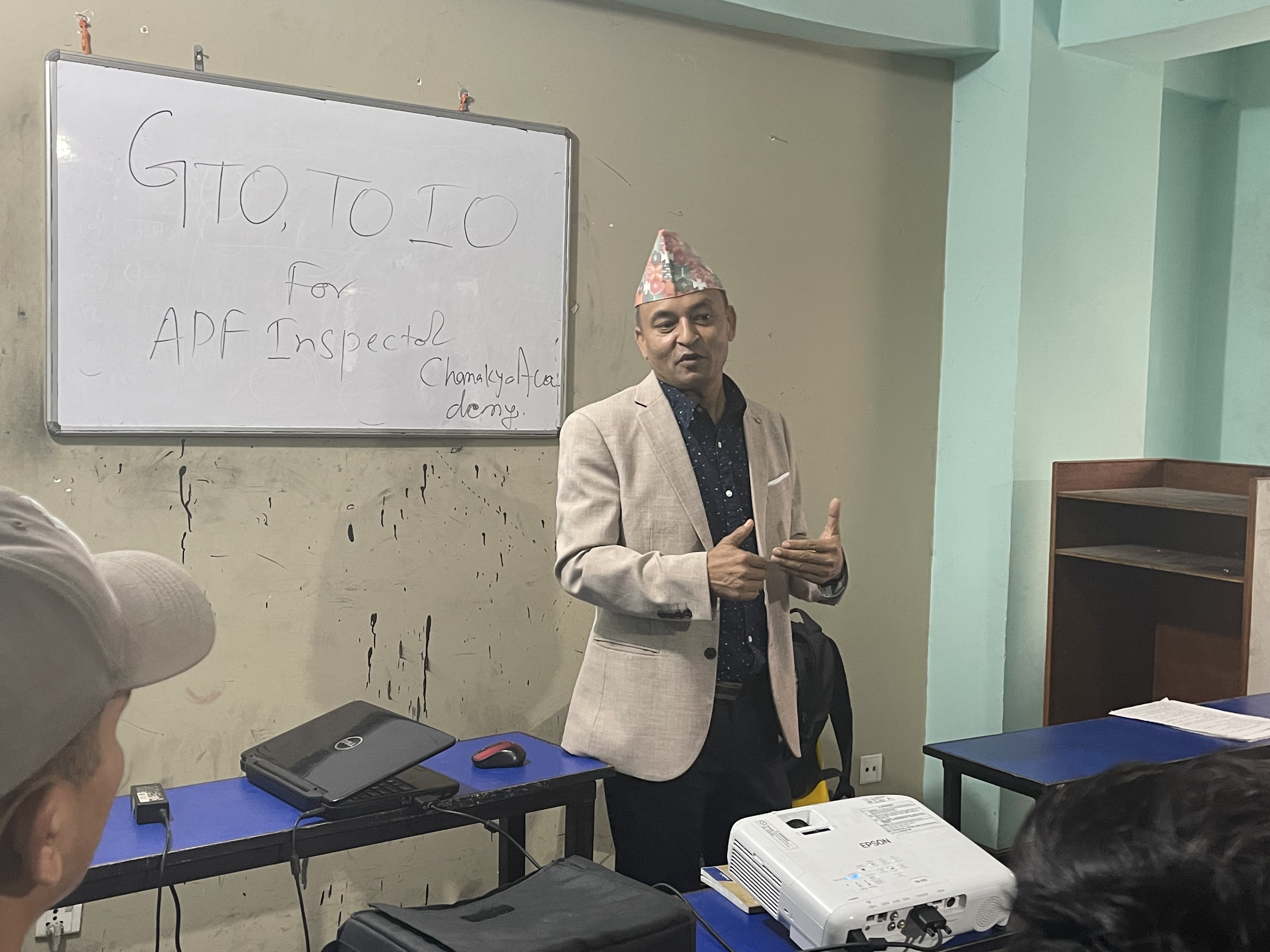 IO Specialist delivering presentation